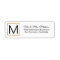 Modern Elegant White Gold Frame Monogram Initials