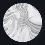 Modern Elegant White Marble Pattern Large Clock<br><div class="desc">Modern elegant trendy white marble pattern large clock</div>