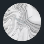 Modern Elegant White Marble Pattern Large Clock<br><div class="desc">Modern elegant trendy white marble pattern large clock</div>