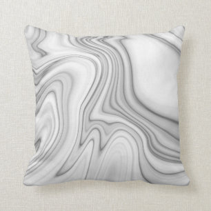 Modern Elegant White Marble Pattern Throw Pillow