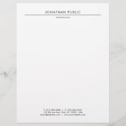 Modern Elegant White Minimalist Template Trendy Letterhead