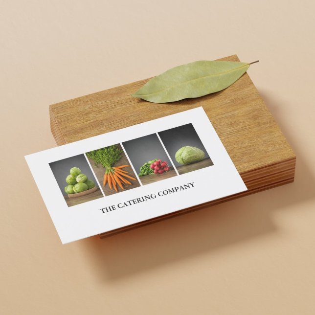 Modern Elegant White Nutrition Coach Chef Business Card (Creator Uploaded)