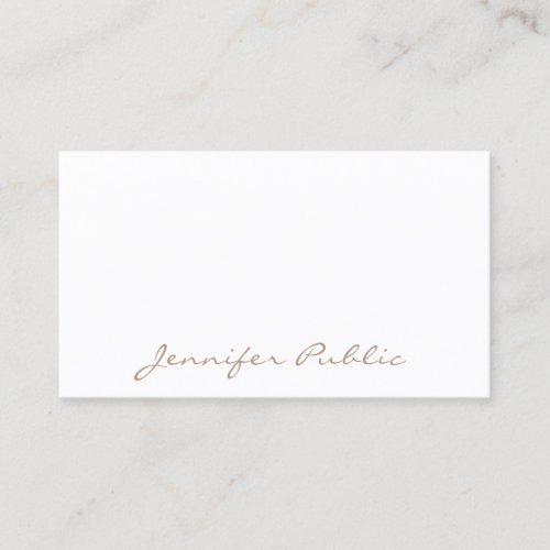 Modern Elegant White Simple Template Minimalist Business Card