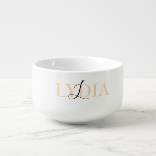 Modern Elegant White  Soup Mug