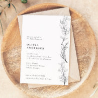 Modern Elegant Wildflower Floral Baby Shower Invitation