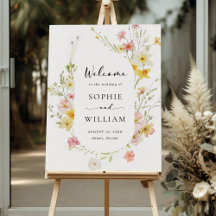 Modern Elegant Wildflower Spring Summer Wedding