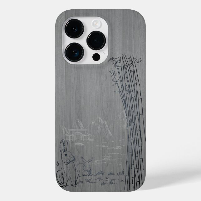 Modern elegant wood personalized - wooden Case-Mate iPhone case (Back)