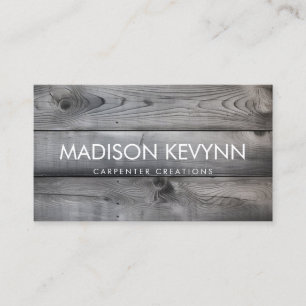 Modern Elegant Wooden Carpentry Construction  Business Card