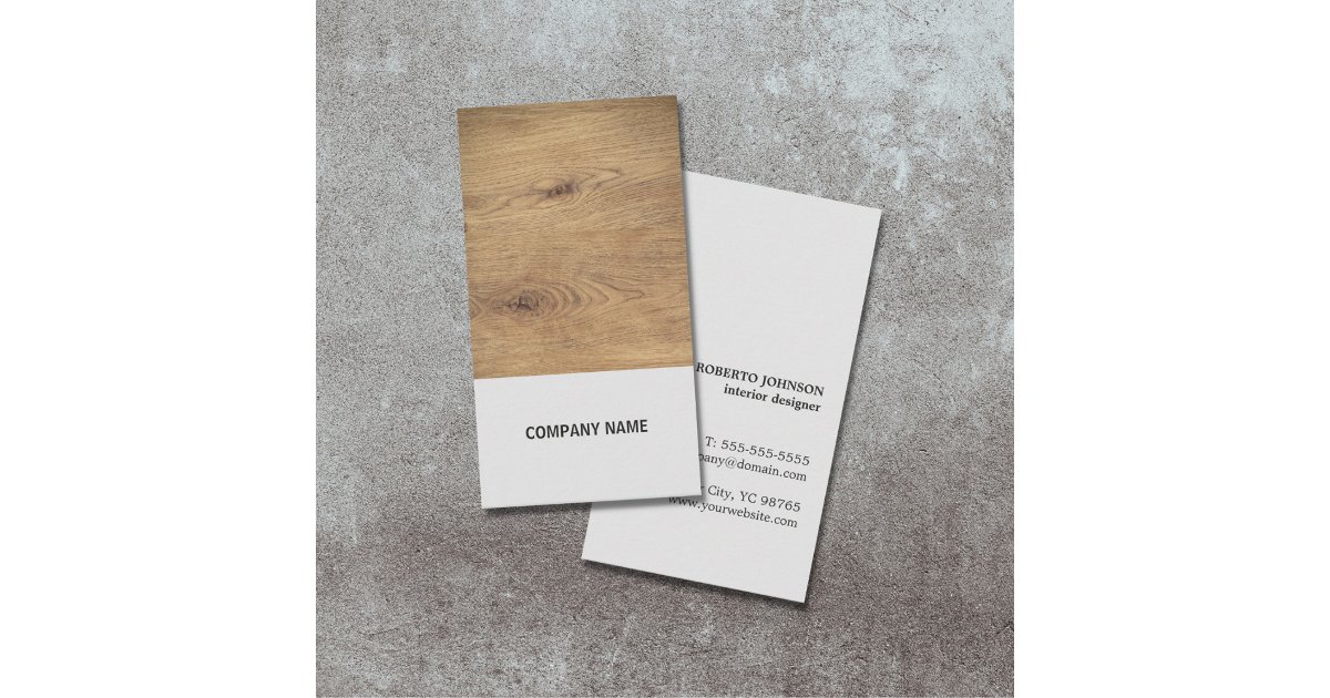 Modern Elegant Wooden Grey Construction Business Card | Zazzle