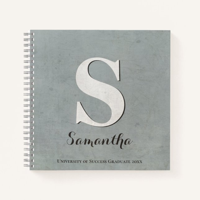 Modern Elegant Words of Advice Graduation Notebook (Front)