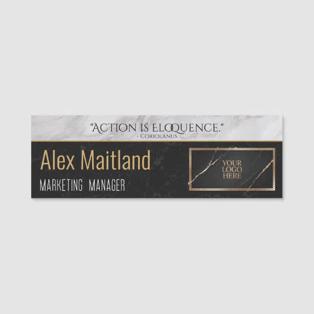 Modern Elegant Title Name Tag #2