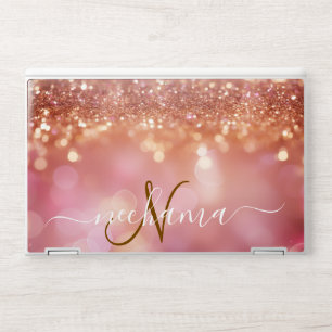 Modern Eleigant Glitter Monogram HP Laptop Skin