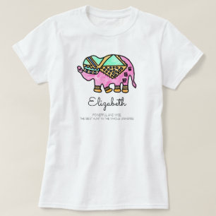 Modern elephant colorful animal personalized T-Shirt