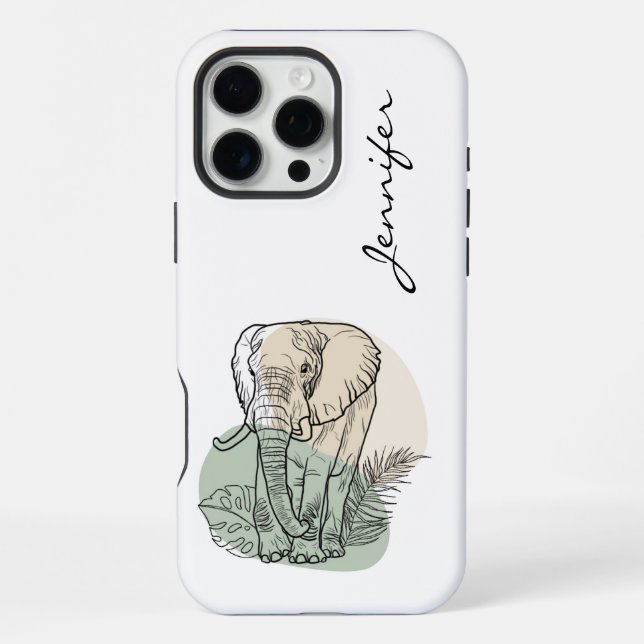 Modern Elephant iPhone  Case (Back)