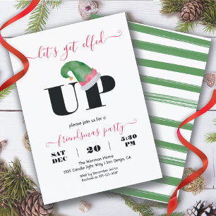 Modern Elfed Up Friendsmas Christmas Holiday Party Invitation