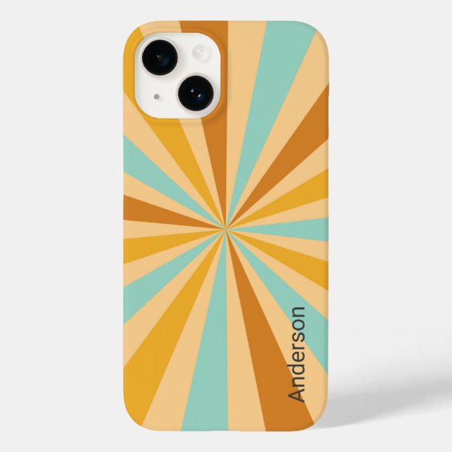 Modern Eligant Retro Line Monogram Case-Mate iPhone Case (Back)