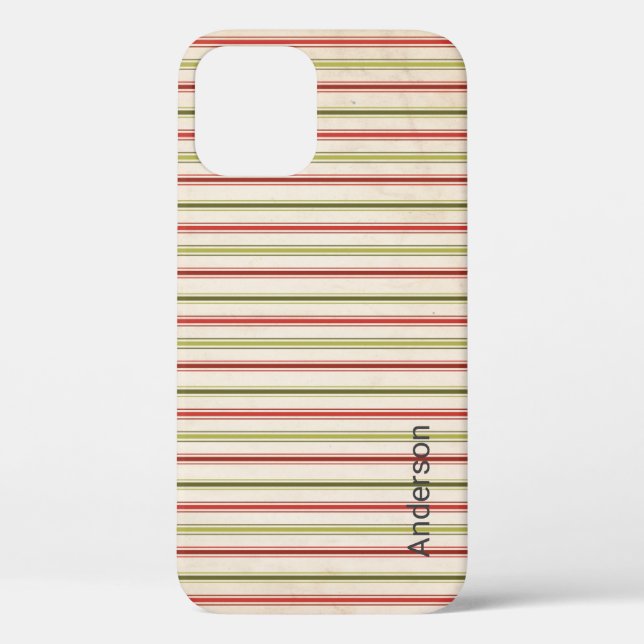 Modern Eligant Retro Line Monogram Case-Mate iPhone Case (Back)