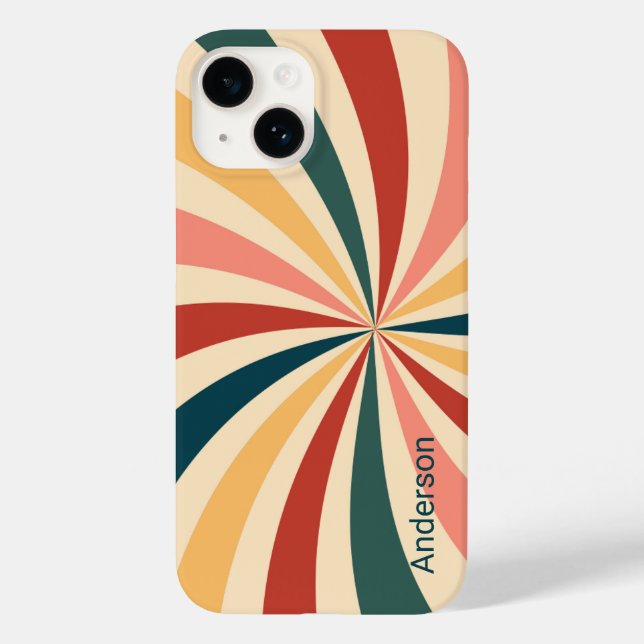 Modern Eligant Retro Line Monogram Case-Mate iPhone Case (Back)