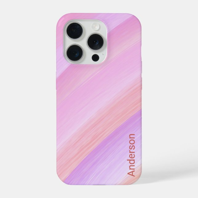 Modern Eligant Retro Line Monogram iPhone Case (Back)