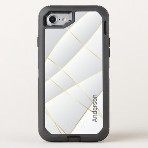 Modern Eligant Retro Line Monogram OtterBox Defender iPhone SE/8/7 Case