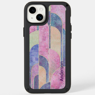 Modern Eligant Retro Line Monogram Speck iPhone 14 Plus Case