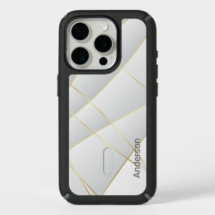Modern Eligant Retro Line Monogram iPhone 15 Pro Case