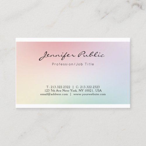 Modern Elite Design Professional Trendy Elegant Business Card