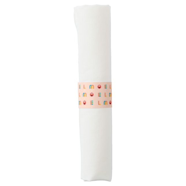 Modern Elmo Pattern Napkin Bands (Front)