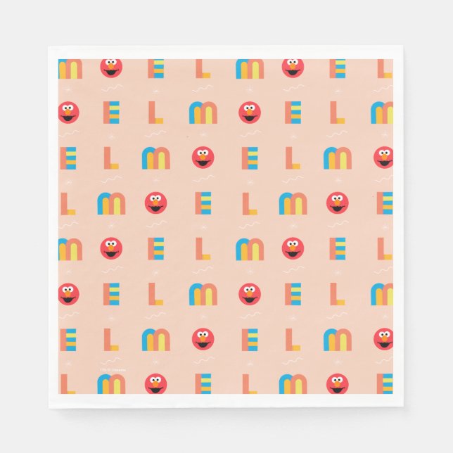 Modern Elmo Pattern Napkins (Front)