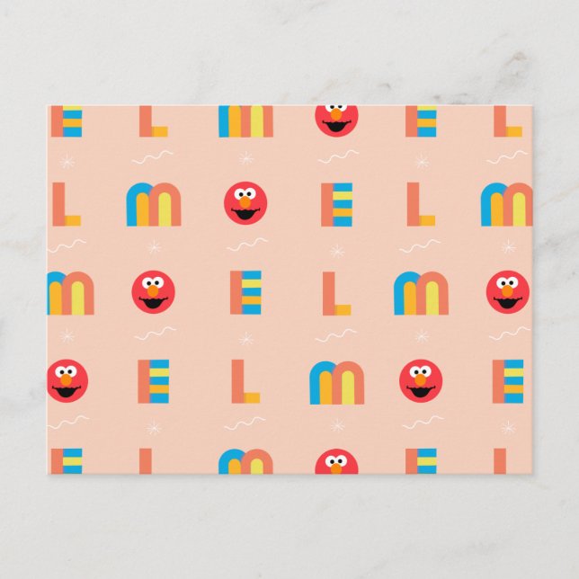 Modern Elmo Pattern Postcard (Front)