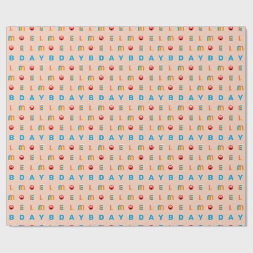 Modern Elmo Pattern Wrapping Paper Zazzle