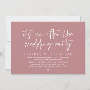 Modern Elopement, After the wedding Party Invitation