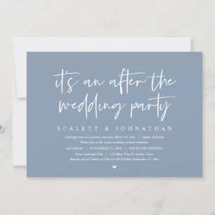 Modern Elopement, After the wedding Party Invitation