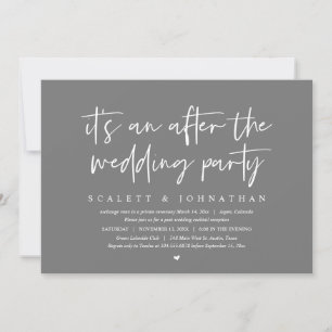 Modern Elopement, After the wedding Party Invitation