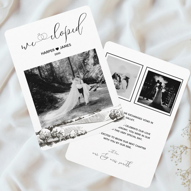 Modern Elopement Announcement | Napa Valley (Creator Uploaded)