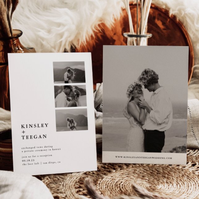 Modern Elopement Announcement with Photos (Creator Uploaded)