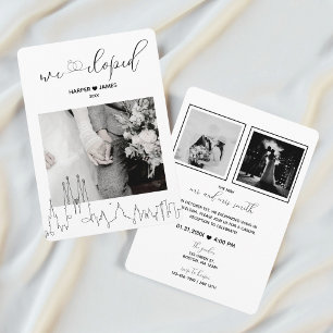 Modern Elopement Reception Invite Barcelona