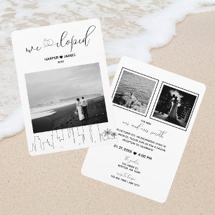 Modern Elopement Reception Invite Los Angeles
