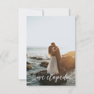 Modern Elopement Reception Wedding Invitation