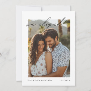 Modern Eloping Announcement "We Eloped"