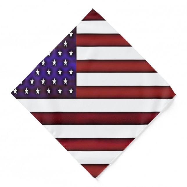 Modern Embossed American Flag Bandana (Front)