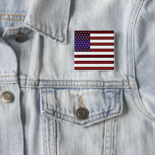 Modern Embossed American Flag Button