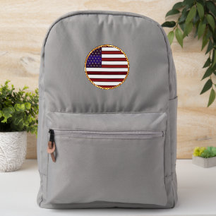 Modern Embossed American Flag Patch