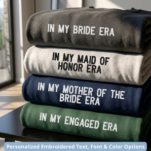 Modern Embroidered In My Engaged Era Custom Script Sweatshirt
