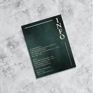 Modern Emerald Green Black Elegant Enclosure Foil Holiday Postcard