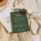 Modern Emerald Green Boho Chic Wedding Details Enclosure Card
