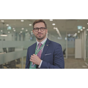 Modern Emerald Green Corporate Business ID Badge