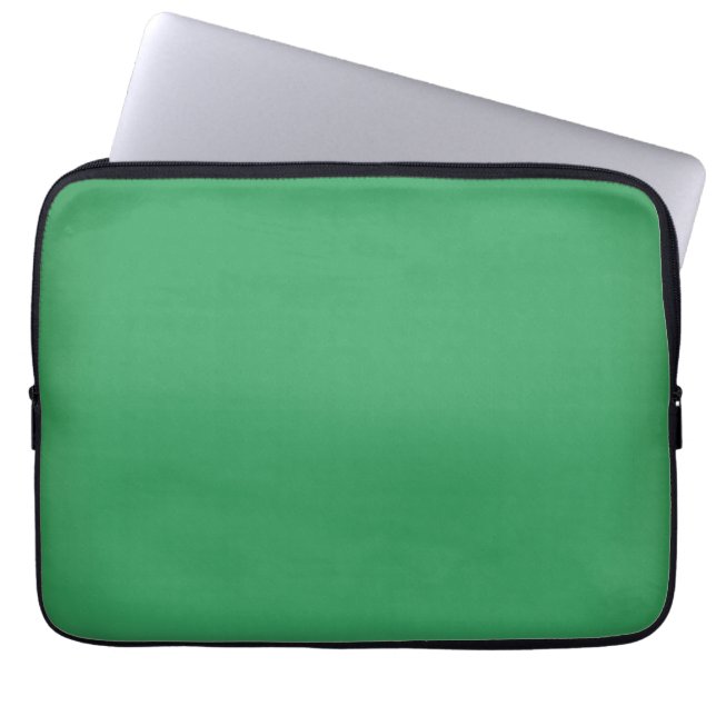 Modern Emerald Green Customizable 13 Inch Laptop Sleeve (Front)