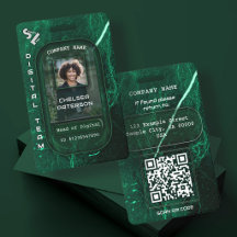 Modern Emerald Green Employee Photo Corporate ID