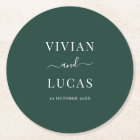 Modern Emerald Green Formal Minimal Wedding